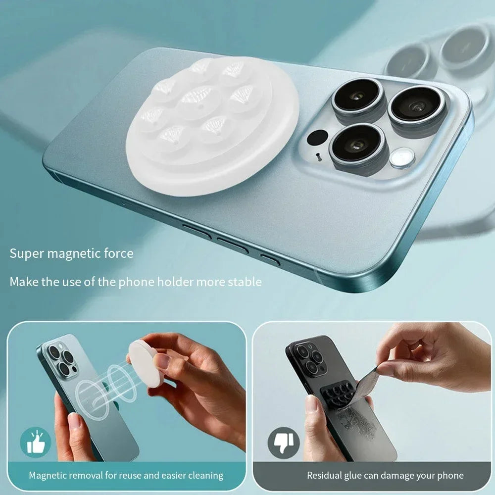 Silicone Suction Cup Magentic Phone Mount for MagSafe