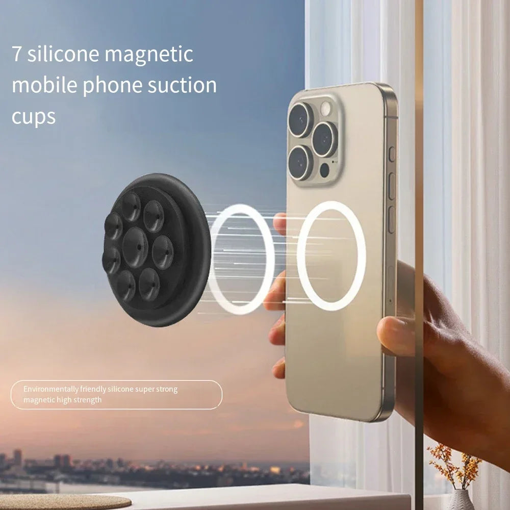 Silicone Suction Cup Magentic Phone Mount for MagSafe